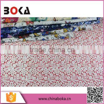Highest Quality Custom Water Soluble Cord Cotton Lace Fabric
