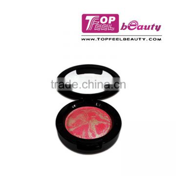 Newest long lasting makeup baked blusher with transparent window