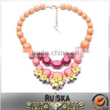 Borgeous Design Beautiful Crystal Double Layer Collar Necklace