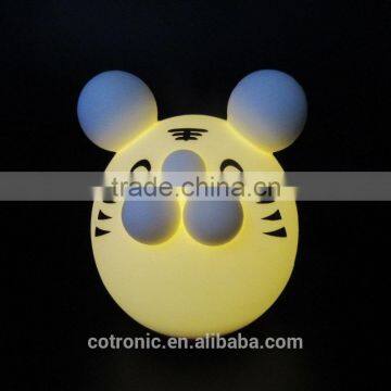 EN71approval Silicone Tiger Portable Night Light