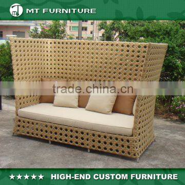 luxury hotel/garden outdoor rattan high chaise lounge chair furniture