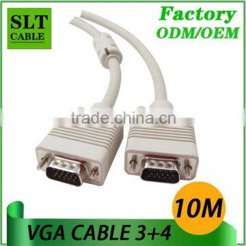 SLT Factory Outlet 10M VGA Cable Male to Male 15pin for computer projector laptop monitor HDTV etc Multimedia