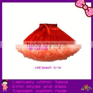 Low Price Hotsell Girl Petticoat Red Ruffles Pettiskirt Kids Fluffy Tutus Wholesale