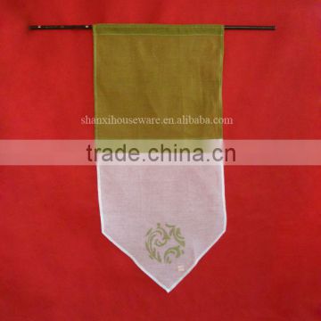 Patched curtain with embroidery and rod pocket for Europe market