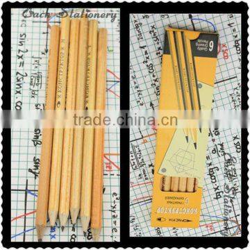 7" HB 12PCS natural wooden multi color drawing pencil pack