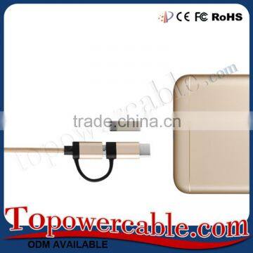 2 in 1 Reversible Design Hi-speed Micro USB 3.1 Type C Male to Standard Type A USB 3.0 Male Data Cable