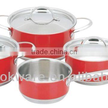 7Pcs Coating Geman Technologic Stainless Steel Cookware Set