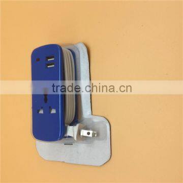 1.5M Cable 2.1A Output Protective Universal Dual USB Power Socket With UK Plug photo-2