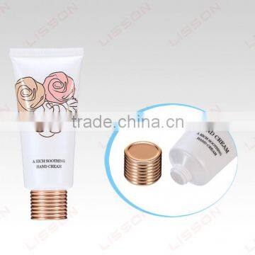 25ml-70ml hand cream round plastic tube with aluminum screw cap