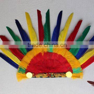 Fukang Mix Color Goose Feather Carnival Headdress Decoration