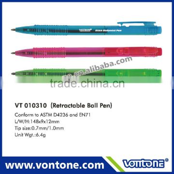 NON MOQ promotional retractable ball point pen