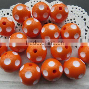 2014 New Orange sparkly chunky acrylic bling beads, 20mm round shape acrylic bling beads for jewelry makings!! !!