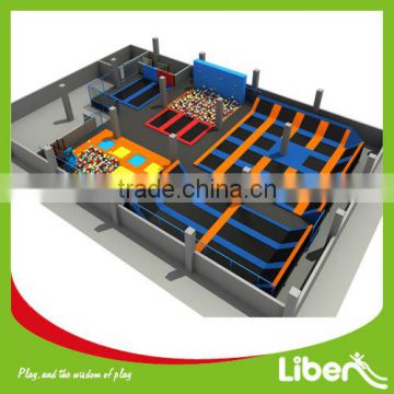 Popular Newest Games Large Indoor Amusement Games Foam Pit Basketball and Climbing Wall Trampoline Park