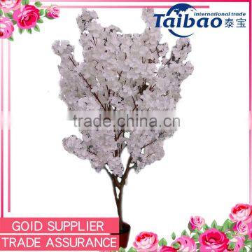 Natural looking 2 meter large white blossom artificial cherry trees wholesale