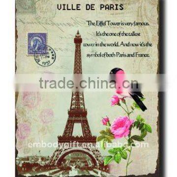 home decoration canvas printing with famous paris