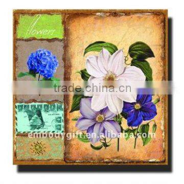 decorative home items flower picture canvas painting for home decoration