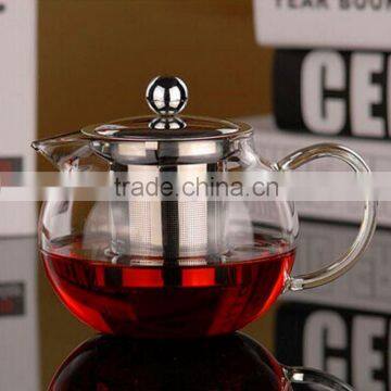 Modern Infuser Teapot 600ml 800ml With Filter Heat Resistant Glass cup Tea Pot dinner set 2016 hot sale