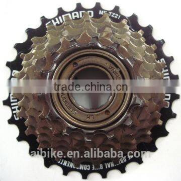 Multiple freewheel sprocket for 7-speed bicycle freewheel