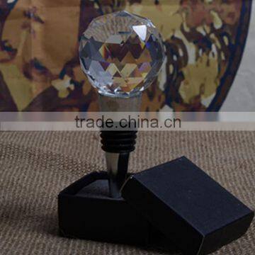 Diamond cut crystal cork stopper, crystal bottle stopper, crystal wine stopper CWS-1012