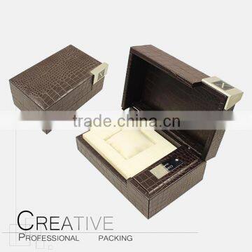 Black luxury watch box PU leather single watch box