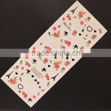 nail tattoo stickers, cute pattern portrait nail stickers, little Cupid