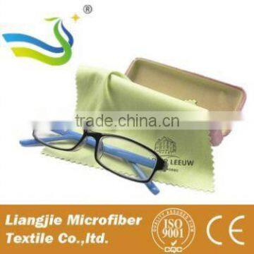 Customized logo printed microfiber lens cleaning cloth with PVC pouch packing, customized packing is welcome