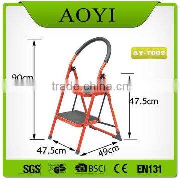 Steady 2 Step Metal Ladder With Handrail AY-T002 EN131 Approved photo-2