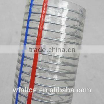 PVC spiral steel wire reinforced hose/ transparent pvc pipe