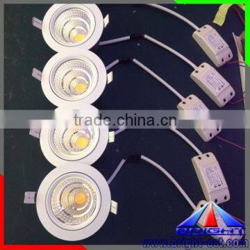 High Bright led housing light on ceiling, dimmable COB downlight led