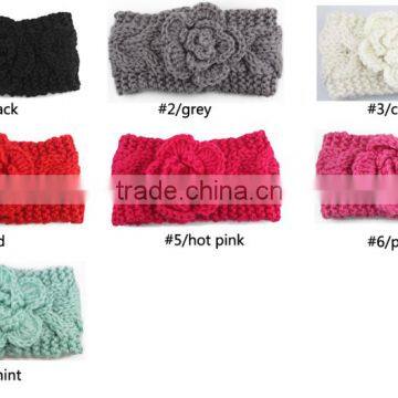 Braided Knit Headband,Crochet Headband Pattern With Flower,Winter Turband Headband For Children