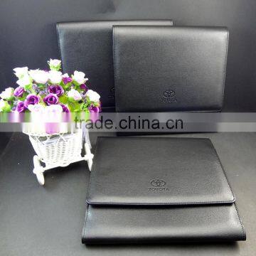 black pu leather expandable portfolio folders for car