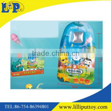 Newest cartoon pattern air inflation surfboard toy