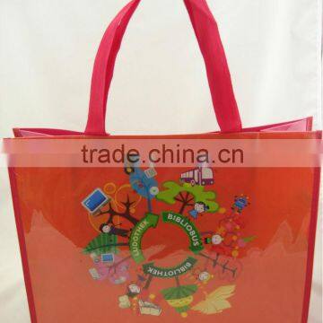 R-PET non woven printing with pvc double material shopping bags