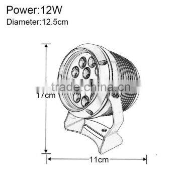 AC100-240V golden shell ip65 led spotlight 12W