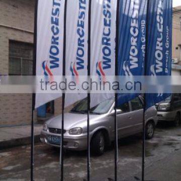 2016 Fashion Fabric Graphic Aluminium and Fiberglass Beach Flag