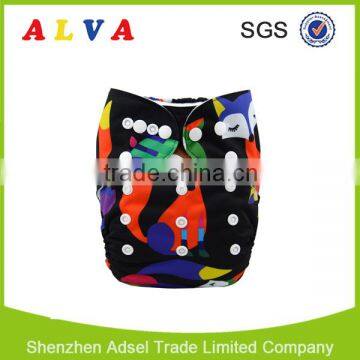 Alva Hot Selling 2016 New Pattern Fox Design Cloth Diaper Baby Washable Wholesale