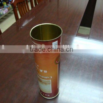 round metal gift tin box