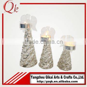 Different Size Wholesale Glass Angels Glass Crafts With Candlestick Made in China