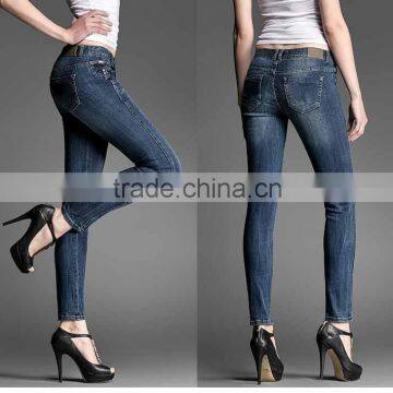 2016 new lastest women fashion design supper skinny jeans women strech jegging jeans wholesale manufacturer