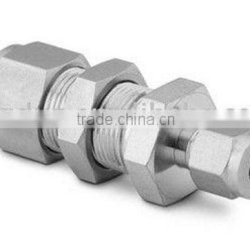 Bulkhead reducing connector,Bulkhead reducing union, compression tube fitting