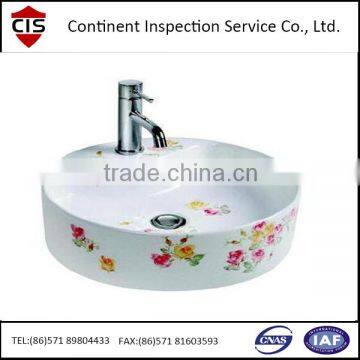 washbasin / washbowl pre-shipment inspection / 100% inspection / Loading check in Zhejiang