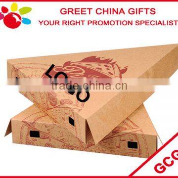 Kraft paper Triangle shape Pizza Box Take out Pizza Container