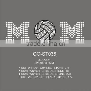 Crystal Volleyball Mom Design Business Stickers