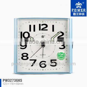 Square alarm clocks with light and snooze plastic materials Environmental Friendly products with CE/FCC/ROHS PW3273