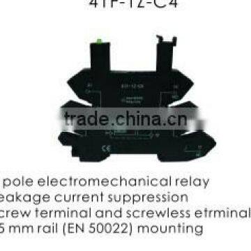 PLC slim din rail relay socket