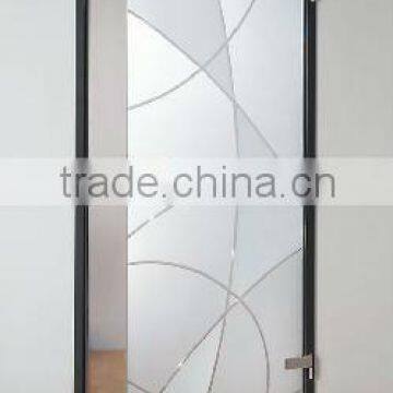 glass single swing door