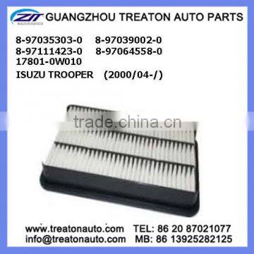 AIR FILTER 8-97035303-0 8-97039002-0 8-97111423-0 8-97064558-0 17801-0W010 FOR ISUZU TROOPER 00-