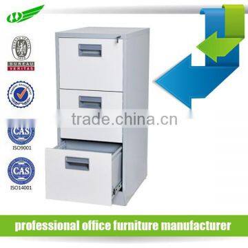 Central locking metal 3 drawer office file cabinet/Practical standard size steel 3 drawer metal file cabinet