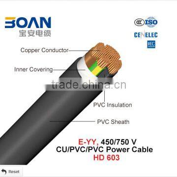 XLPE Insulation Material and PVC Jacket electric cable