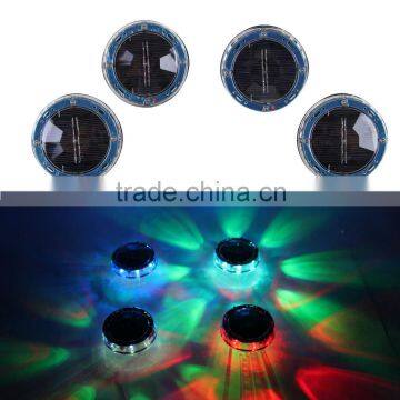 4Pcs Universal LED Solar Energy Power Colorful Wheel Centre Hub Flash Light Lamp